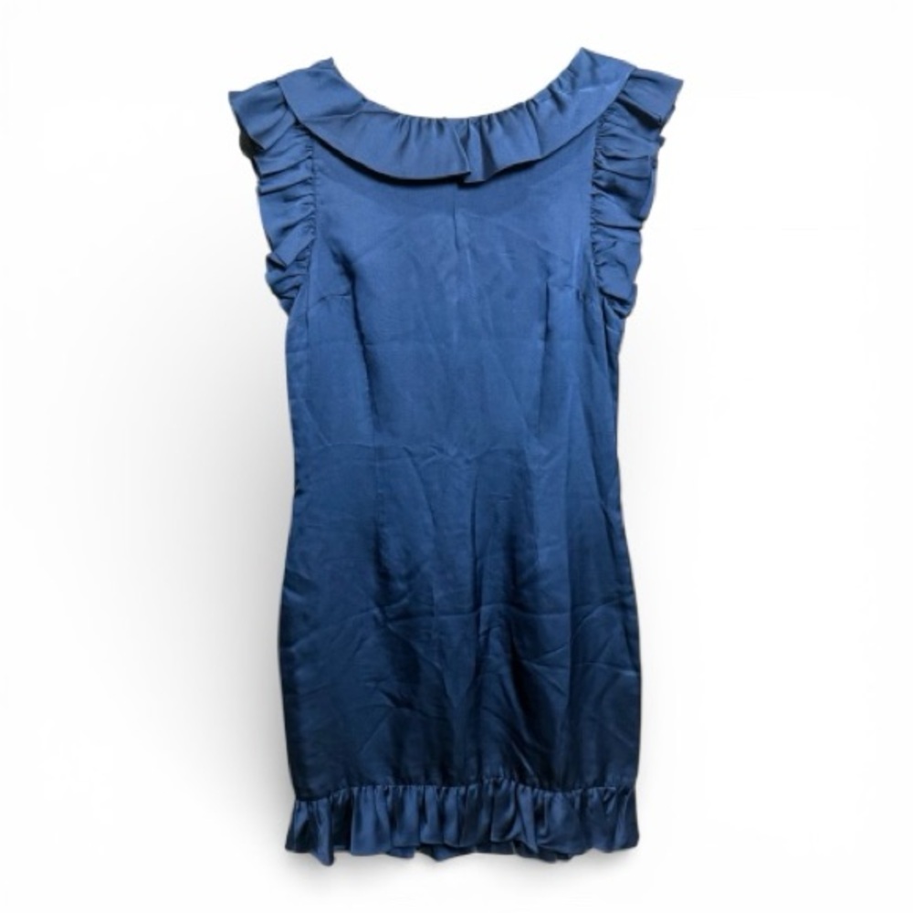 Mise en Scene by Ruffian from Anthropologie Navy Blue Ruffled Dress, Size 0‎